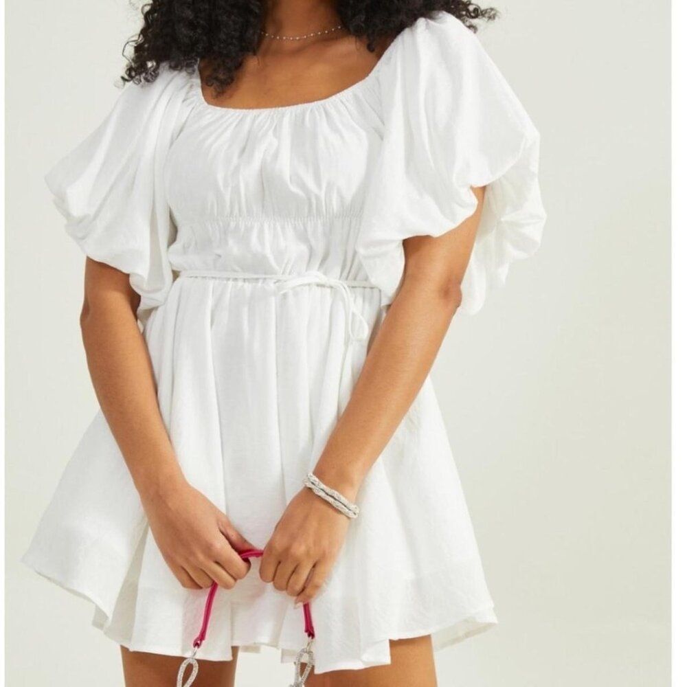 Altar'd State Amabella Flowy Puff Sleeve Smocked Bodice Dress Size XL